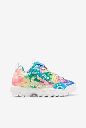 FILA Disruptor 2 Tie Dye Sneakers White / White,Womens Shoes | CA.EQISPT752